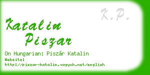 katalin piszar business card