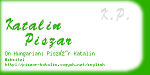 katalin piszar business card